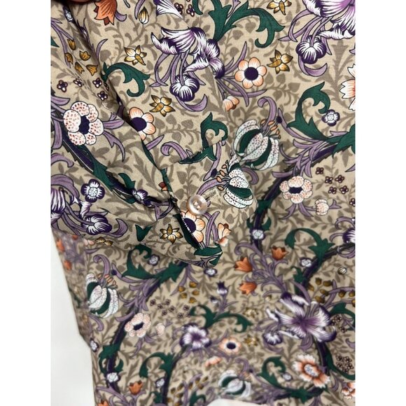 Vintage RRRRuss Womens Floral Ruffle Neck Blouse - Picture 3 of 13